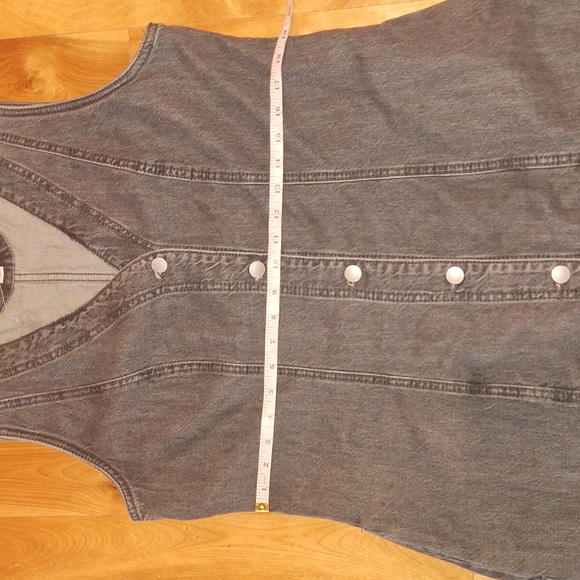 NWOT Universal Thread Sleeveless Denim Buttondown Midi Dress Plus Sz 14 Black - Picture 5 of 9